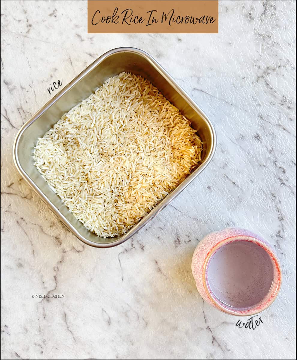 Ingredients you will need to cook rice in the microwave