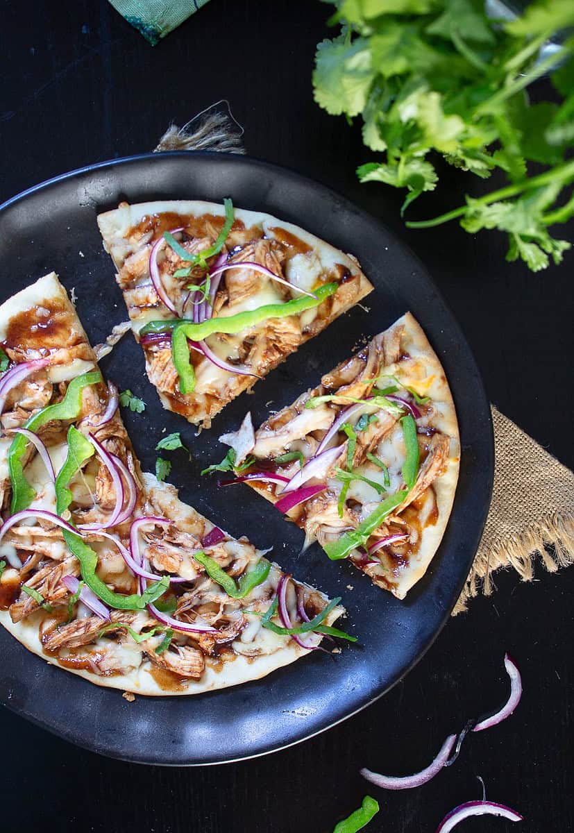 BBQ chicken flatbread pizza recipe