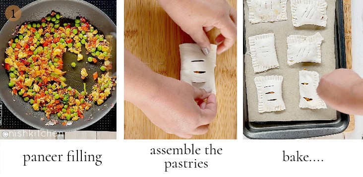 how to make paneer puffs