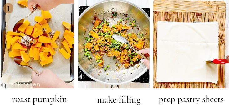 how to make spicy pumpkin samosa step 1
