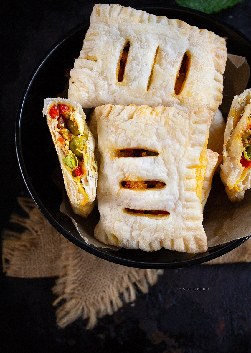 paneer puffs recipe video