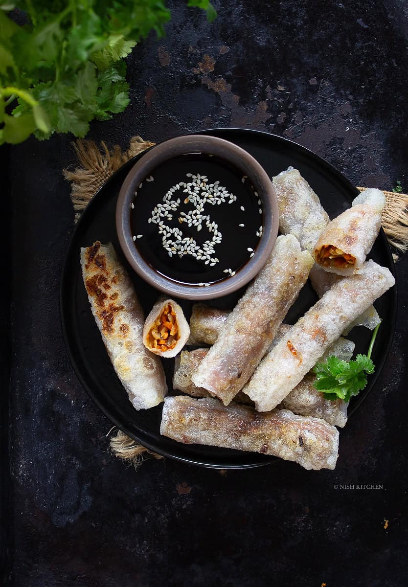 crispy rice paper spring rolls recipe video